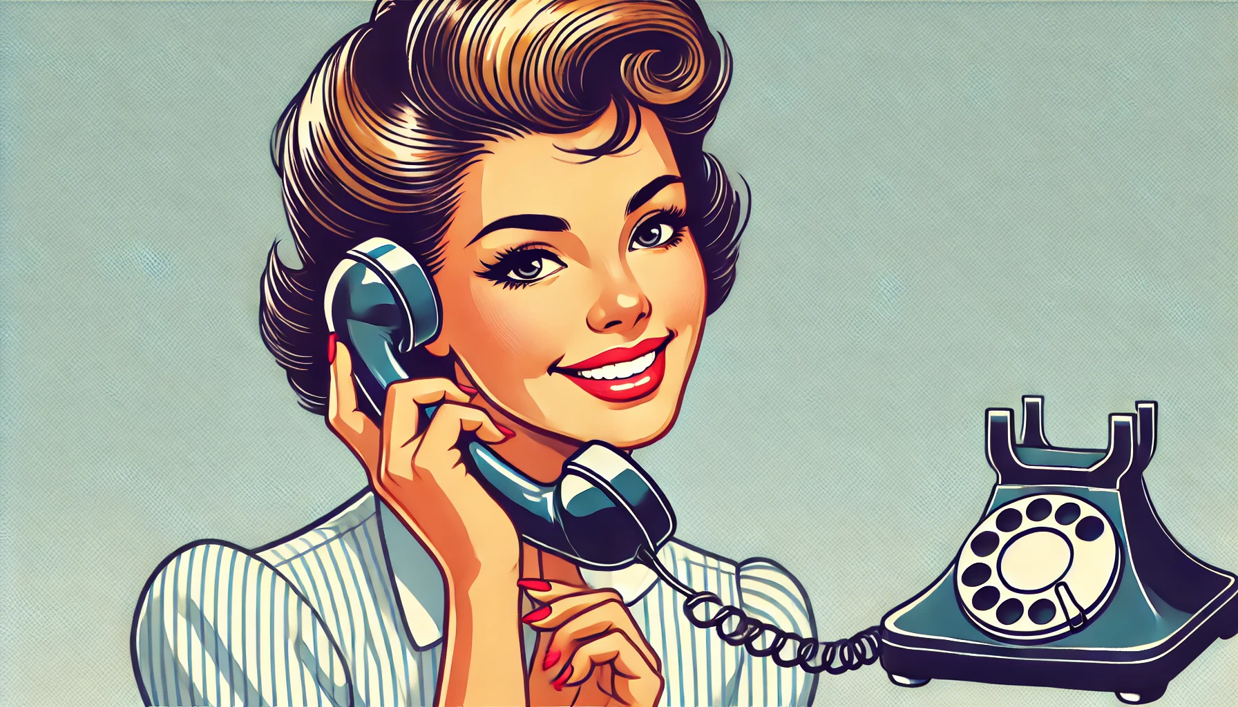 atenda o telefone sorrindo