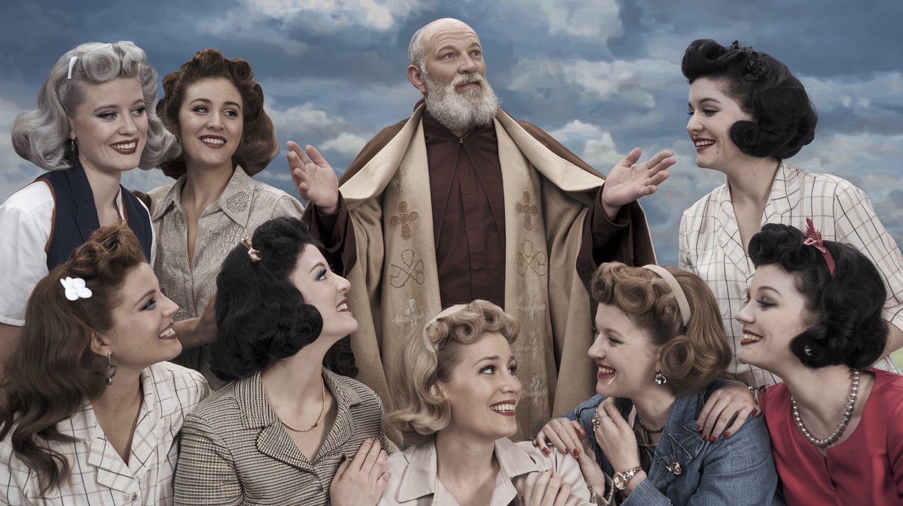 Mulheres apresentam suas queixas a Deus sobre menstruação, gravidez e o design masculino em uma reunião celestial.