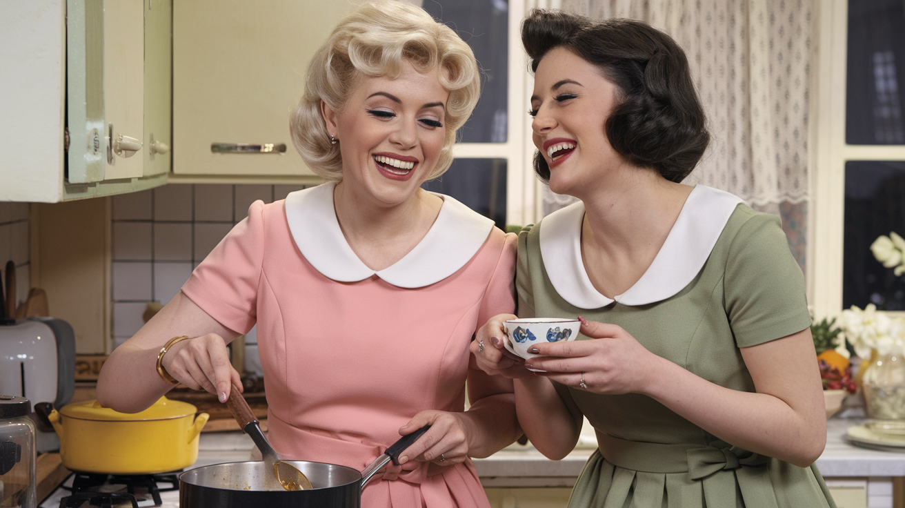 Nora e sogra se dando bem na cozinha