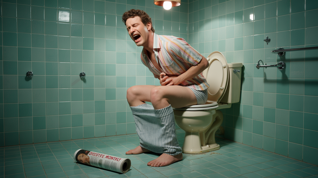 Quando a caganeira te pega de surpresa, só resta improvisar e torcer pro banheiro colaborar.