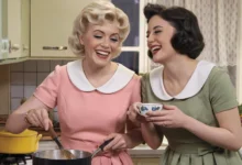 Nora e sogra se dando bem na cozinha